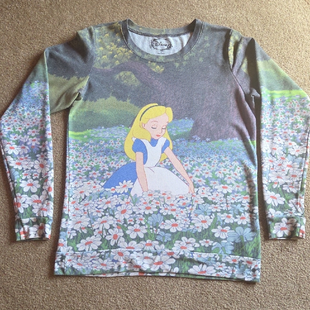 Disney Womens Long Sleeve Shirt - Blue and Green